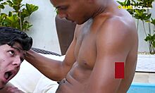 Novinho pounds the naughty guys with his massive cock.