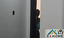 ebony housewife sister-in-law catches husband masturbating, gives sloppy blowjob then wet pussy