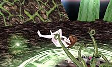 cute teen 18+ girl laying on floor rubbing and fingering her pussy in 3d cartoon hentai animation