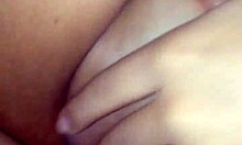 My wife wakes me up with her big tits, then I creampie her shaved pussy and ass
