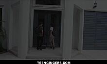 Petite Teen Redhead Alexa Nova Feels Intense Pleasure Fucking Two Boys While Studying