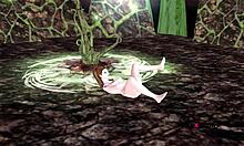 cute teen 18+ girl laying on floor rubbing and fingering her pussy in 3d cartoon hentai animation