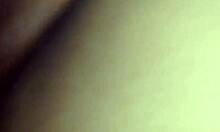 My wife wakes me up with her big tits, then I creampie her shaved pussy and ass