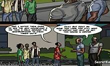 slutty teens run a bbc train on milf pornstar in cartoon gangbang