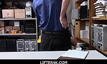 Lifter4K - Kasey Miller Sucks Officer’s Cock to Escape Guilt at Work