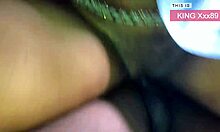 While daddy is upstairs, the naughty African student seduces the electrician for a secret fuck.