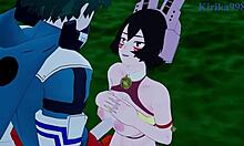 Shino sosaki and mei hatsume intense sex with izuku midoriya my hero academia hentai