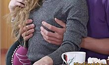 Flat teen feels cumshot ecstasy