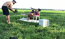 Bold Backstage Fucking: Russian Amateur Rides And Blows Skinny Young Guy