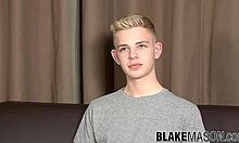 Ever seen twink blond Alex Silvers in a raw interview? His masturbation cumshot steals the show!