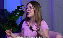 Colombian babe majo cute teaches squirt tutorial in xxxfollow podcast with dani ortiz, sucking and masturbating.