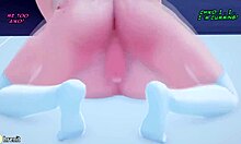 Trap girlfriend rides big cock in wild hentai action.