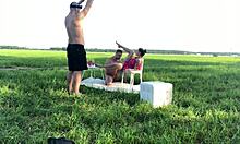 Bold Backstage Fucking: Russian Amateur Rides And Blows Skinny Young Guy