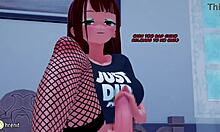 Trap girlfriend rides big cock in wild hentai action.