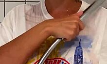 busty chubby teen backstage wet shower and huge facial treatment pov blowjob