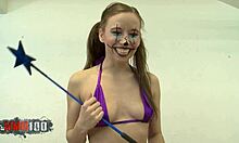 norah nova skinny blonde 18+ gets fucked by clown