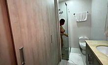 I spot my step sister’s red-haired friend in the bathroom, can’t stop staring at her huge tits