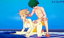 himiko toga mitsuki bakugo izuku midoriya intense sex in my hero academia hentai