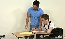 Gay students fucking in the classroom with big cocks