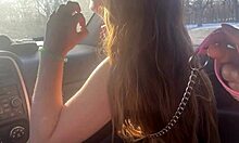 Trained to suck dick on a leash in public 😈