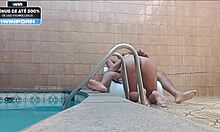 Teen Latina Sucks Cousin By Pool In Hotel Motel, Natural Tits On Display