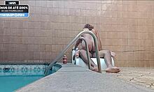 Teen Latina Sucks Cousin By Pool In Hotel Motel, Natural Tits On Display