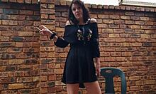 Small Titted Brunette Milf Smokes in Wild German Solo Compilation