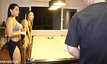 Teacher fucks three friends hard