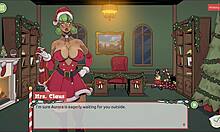 Mrs. Santa says, 'Tease me with the anal plug'