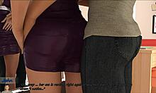 Charlene teases with a steamy lapdance in big city setting