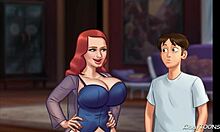 summertime saga drama - stepdaughter catches stepmom banging pizza guy boyfriend - KIMMYTOONS