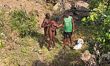 Two Strangers Take Turns Fucking Teenage Village Girl by River