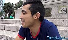 gay latino gives pov blowjob for facial cumshot