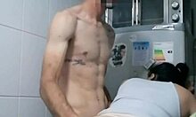 Kitchen heat: young lovers get hot and steamy