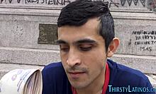 gay latino gives pov blowjob for facial cumshot