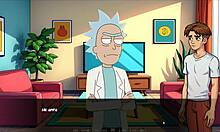 Morty's Sister Squirts In Shower During Portal Porn Parody Hentai Game Episode 1