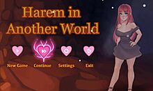 harem in another world harem hentai game ep 14 redhead milf block him with her giant tits