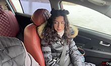 Risky car sex ends with huge facial 😏