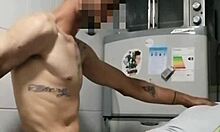 Kitchen heat: young lovers get hot and steamy