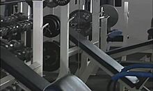 petite asian lucy dives into muff licking and riding cock in gym doggystyle