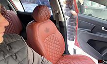 Risky car sex ends with huge facial 😏