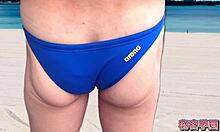 Secretgakuen Masturbates with Anal Toys on Beach Volleyball Court