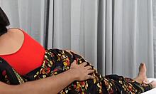 Hot Aunty Sucks Hard Before Doggystyle Anal Action