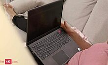 Cutie Teen with Tattoo Loves Anal, Blowjob, Fingering, Riding Cowgirl and Doggy with Strong Boyfriend.