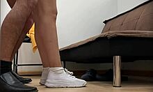 Nataly the Mexican model doesn't notice the recording during her fitness session