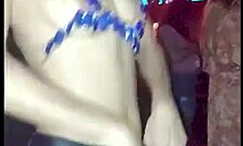 hairy babe dancing with nip slip upskirt in public 😜