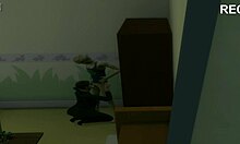 voyeur catches teacher giving blowjob in office