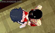 i can’t get enough of ann takamaki and ryuko matoi in wild lesbian 3d hentai action