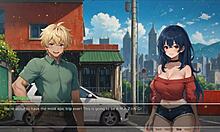 bluring walls in hentai game ep 1, girlfriend's ass exposed