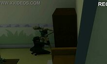 voyeur catches teacher giving blowjob in office